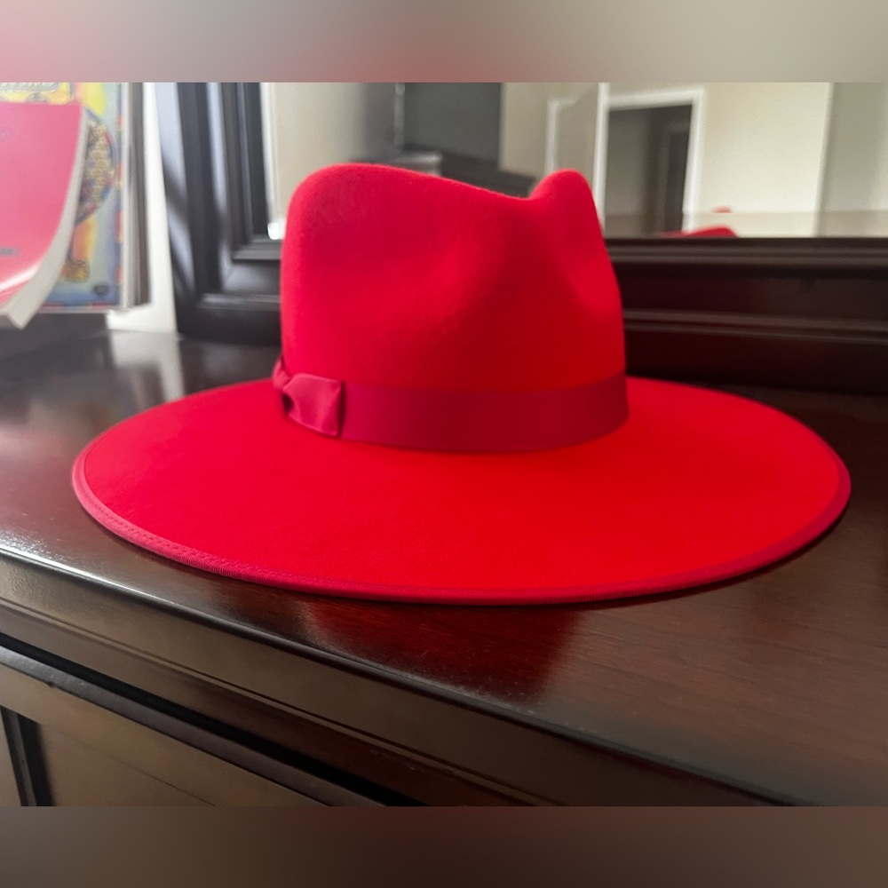 Red Lack of Color felt hat